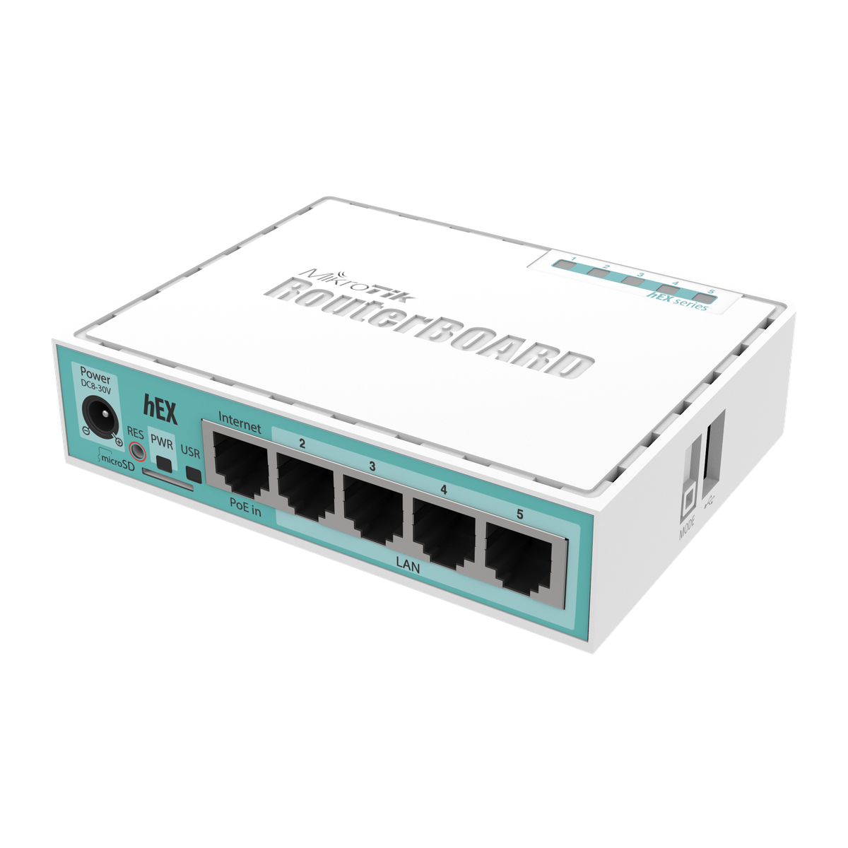 MikroTik hEX RB750Gr3, poorten