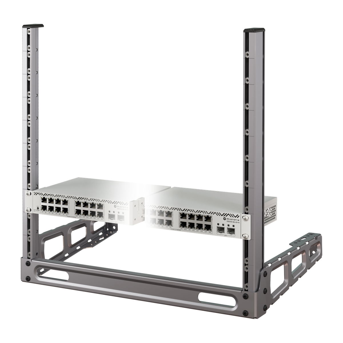 MikroTik RMK-2x10/19 dubbel rackmontageset, productfoto 2