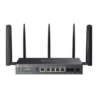 DR3650v-4G DSL gateway met antennes, voorkant