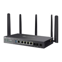 DR3650v-4G gateway, schuin voorkant