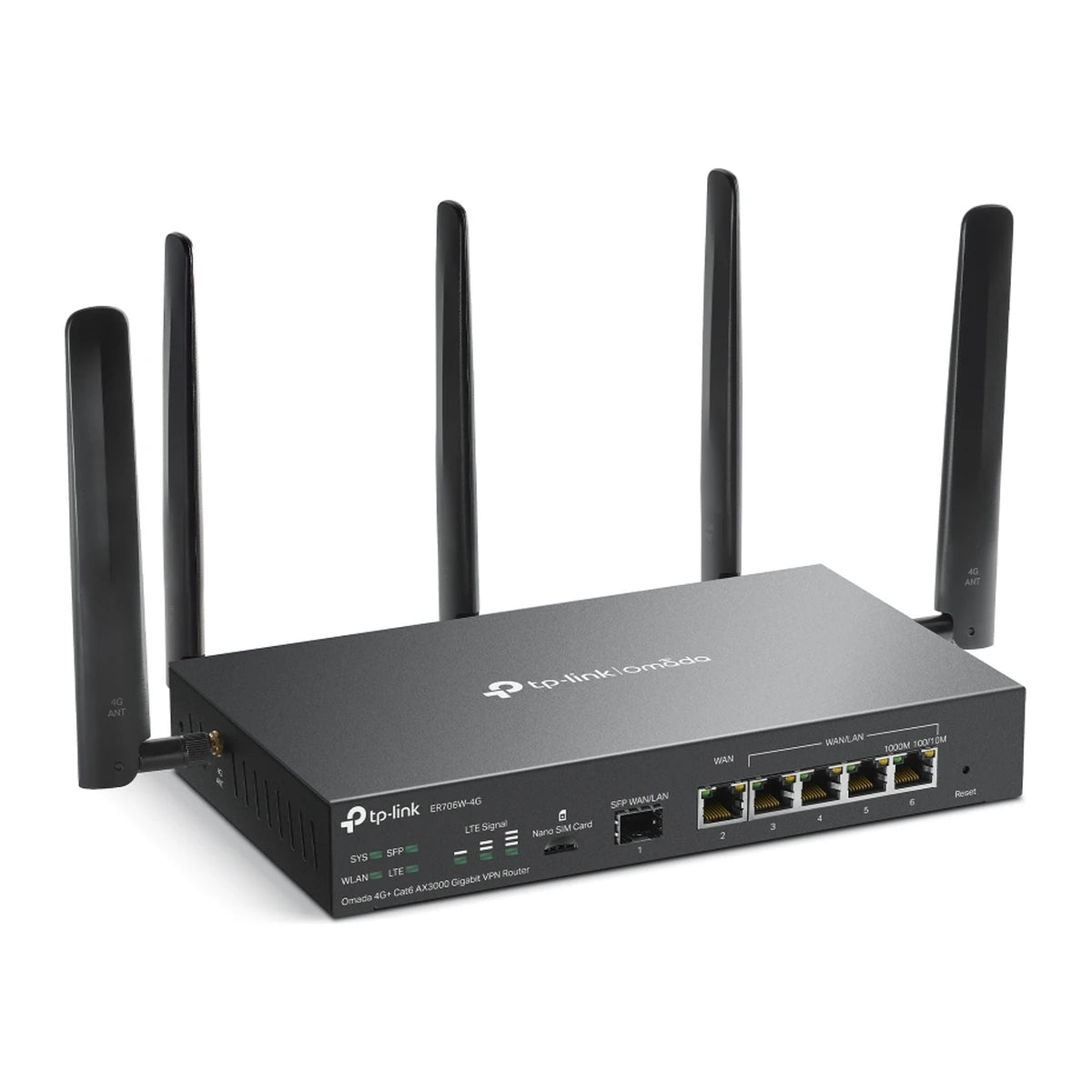 ER706W-4G router, schuin voorkant