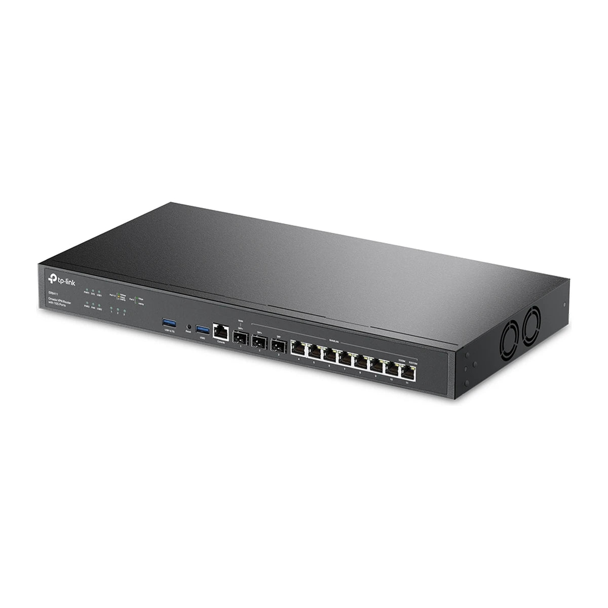 ER8411 router, schuin voorkant