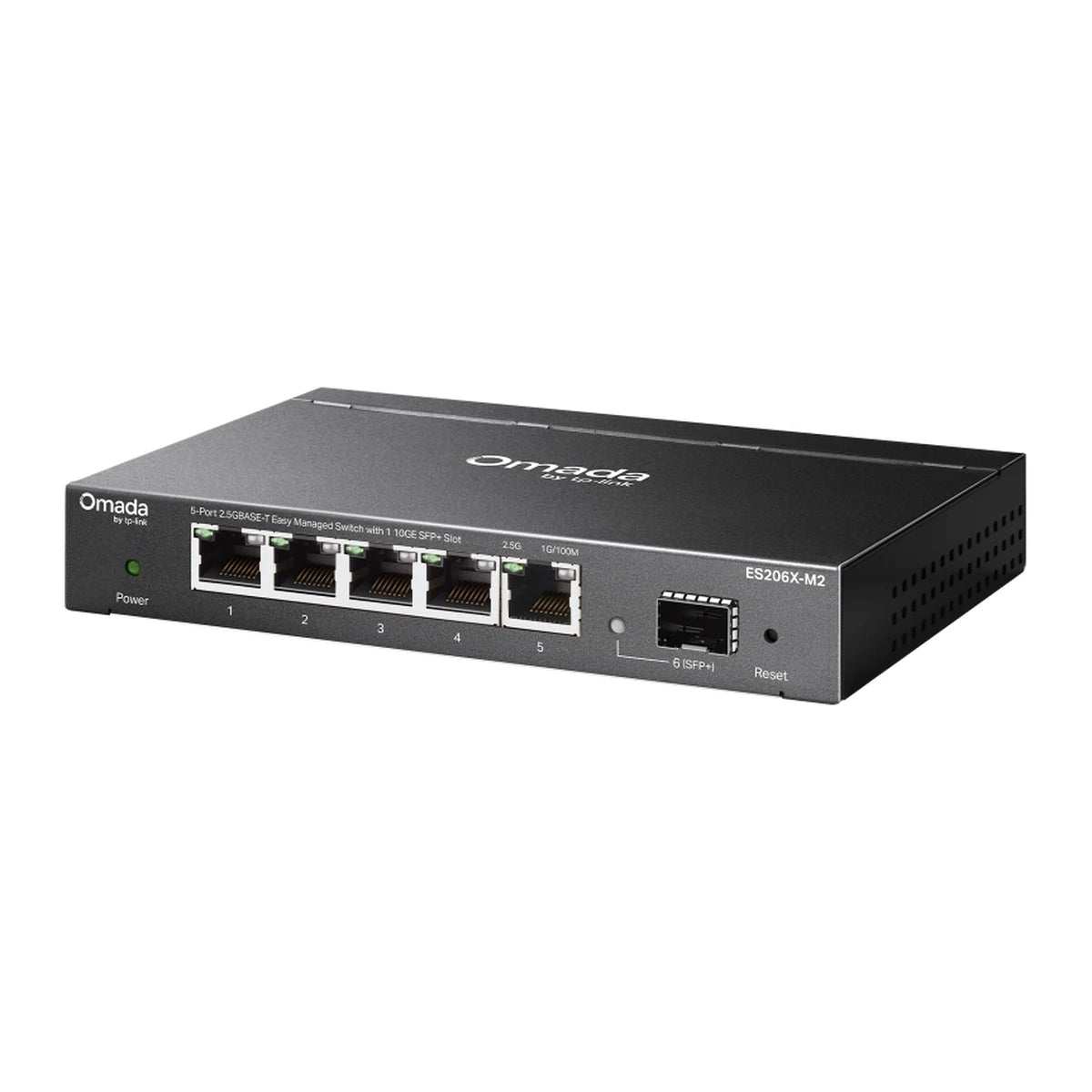 ES206X-M2 switch, schuin voorkant