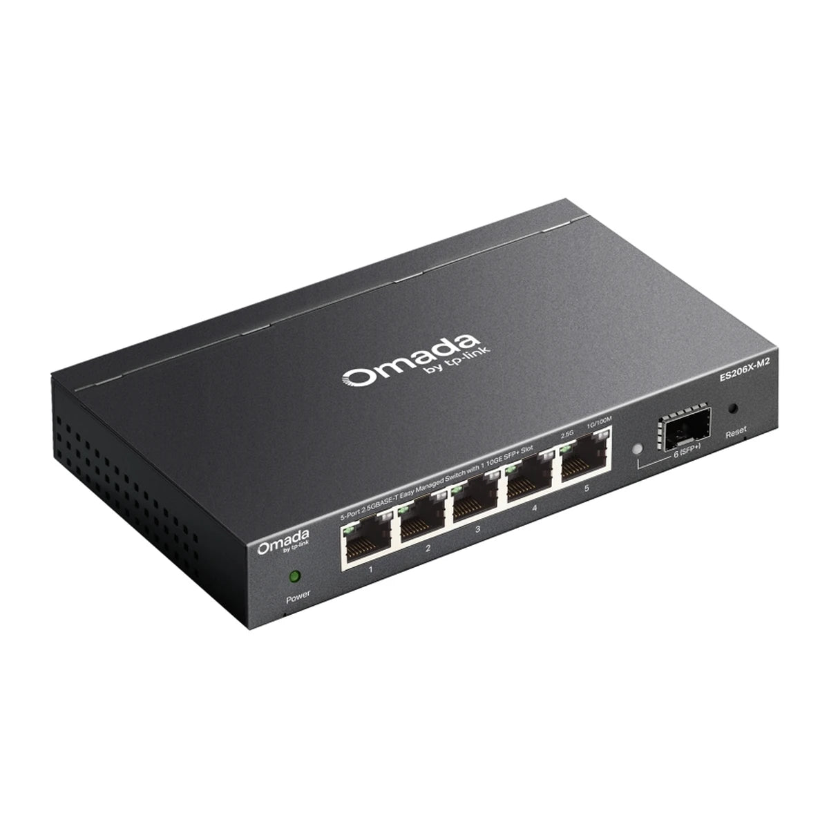 ES206X-M2 switch, schuin zijaanzicht