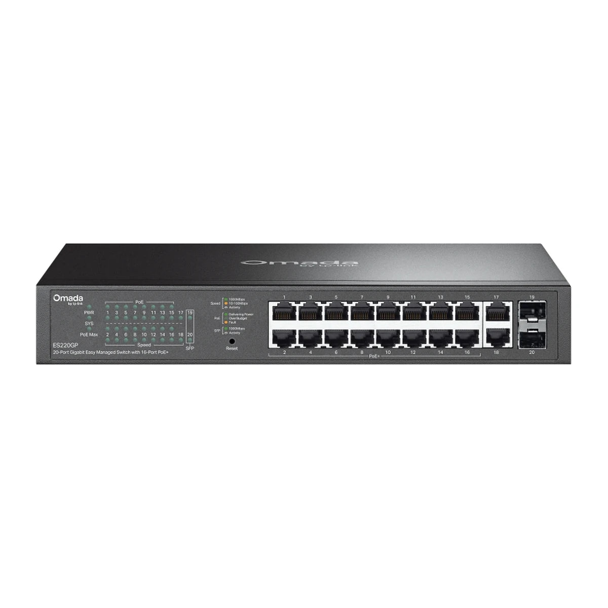 ES220GP switch, voorkant