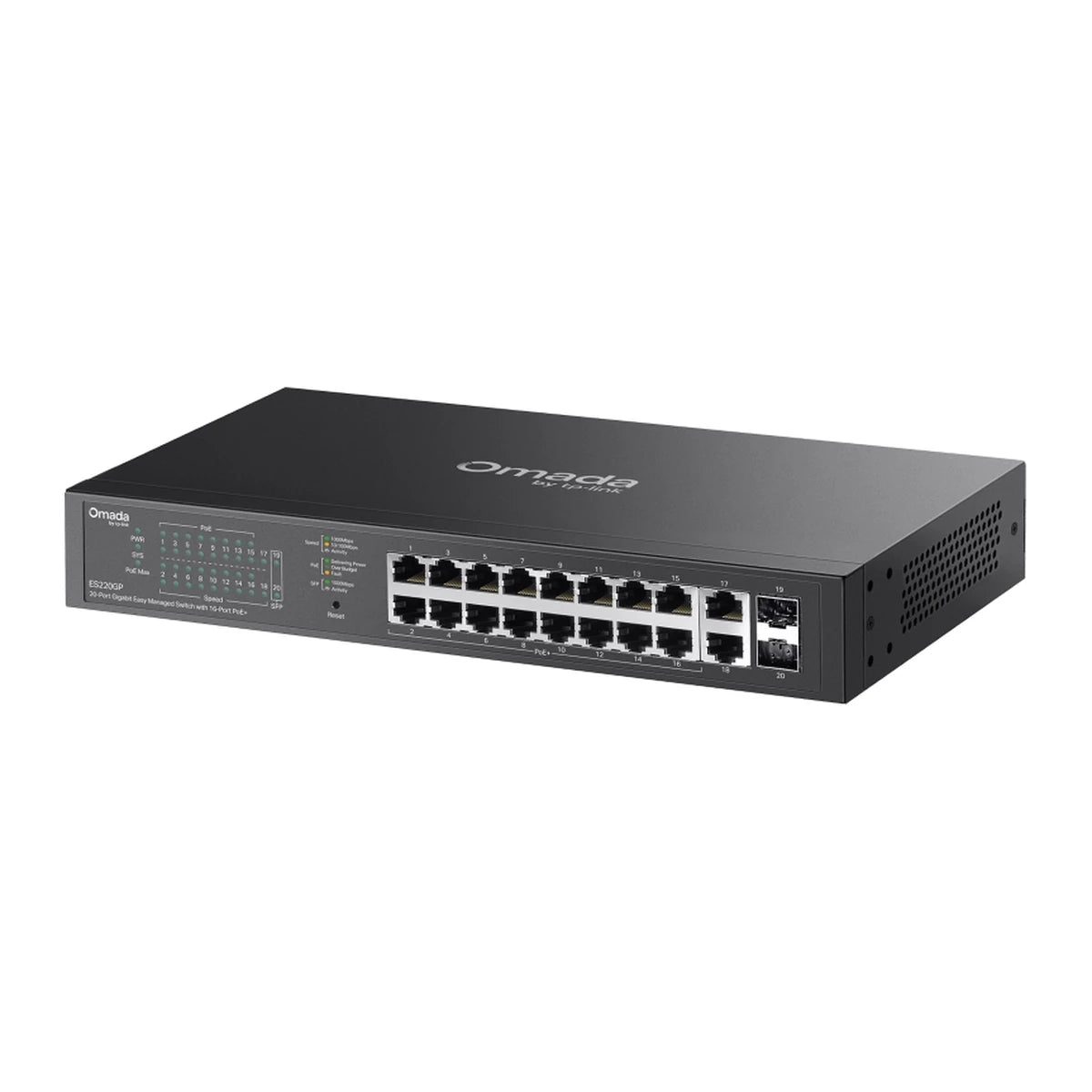 ES220GP switch, schuin voorkant