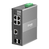 IES206G industriële switch, schuin voorkant