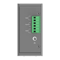 IES206G switch, bovenkant met voedingsaansluiting