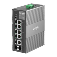 IES210GPP industriële PoE-switch, schuin voorkant
