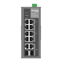 IES210GPP switch, voorkant met PoE-poorten en SFP
