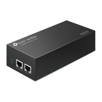 POE380S 10G PoE++ injector, schuin met poorten