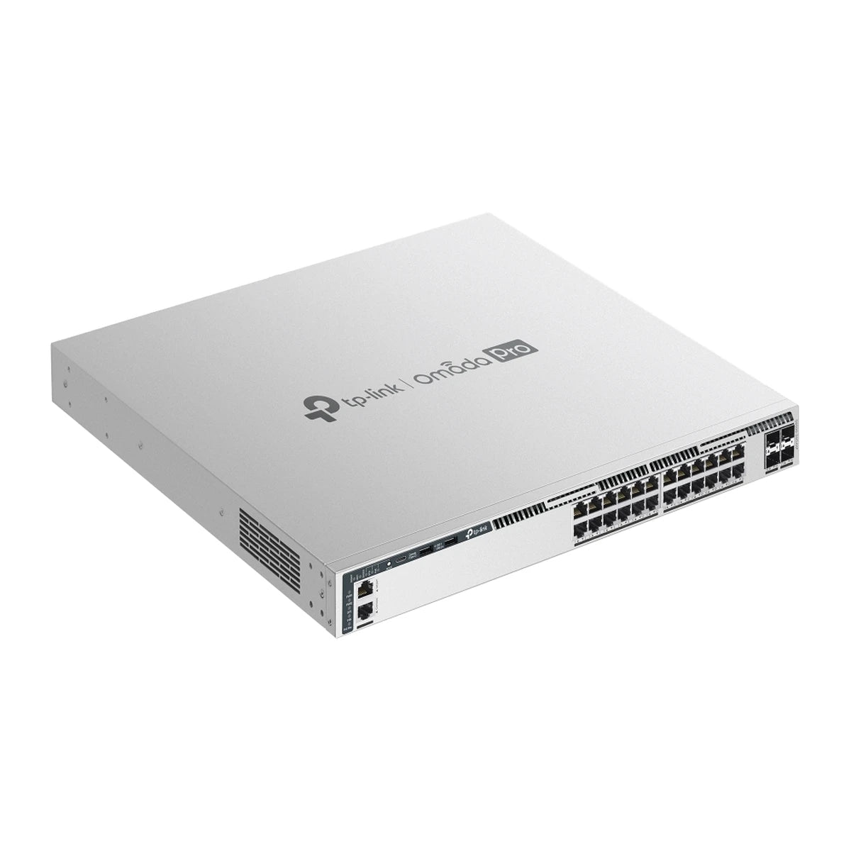 S6500-24G4XF switch, schuin zijaanzicht