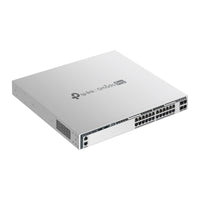 S6500-24G4XF switch, schuin zijaanzicht