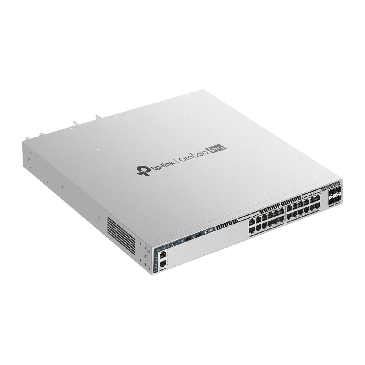 S6500-24GP4XF switch, schuin zijaanzicht