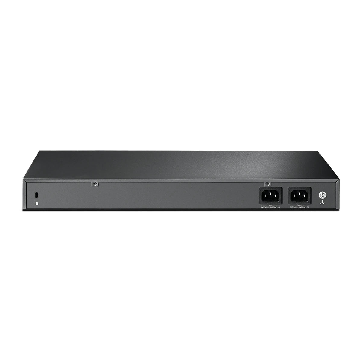 SG3428XF switch, achterkant met dubbele voeding