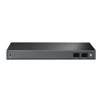 SG3428XF switch, achterkant met dubbele voeding