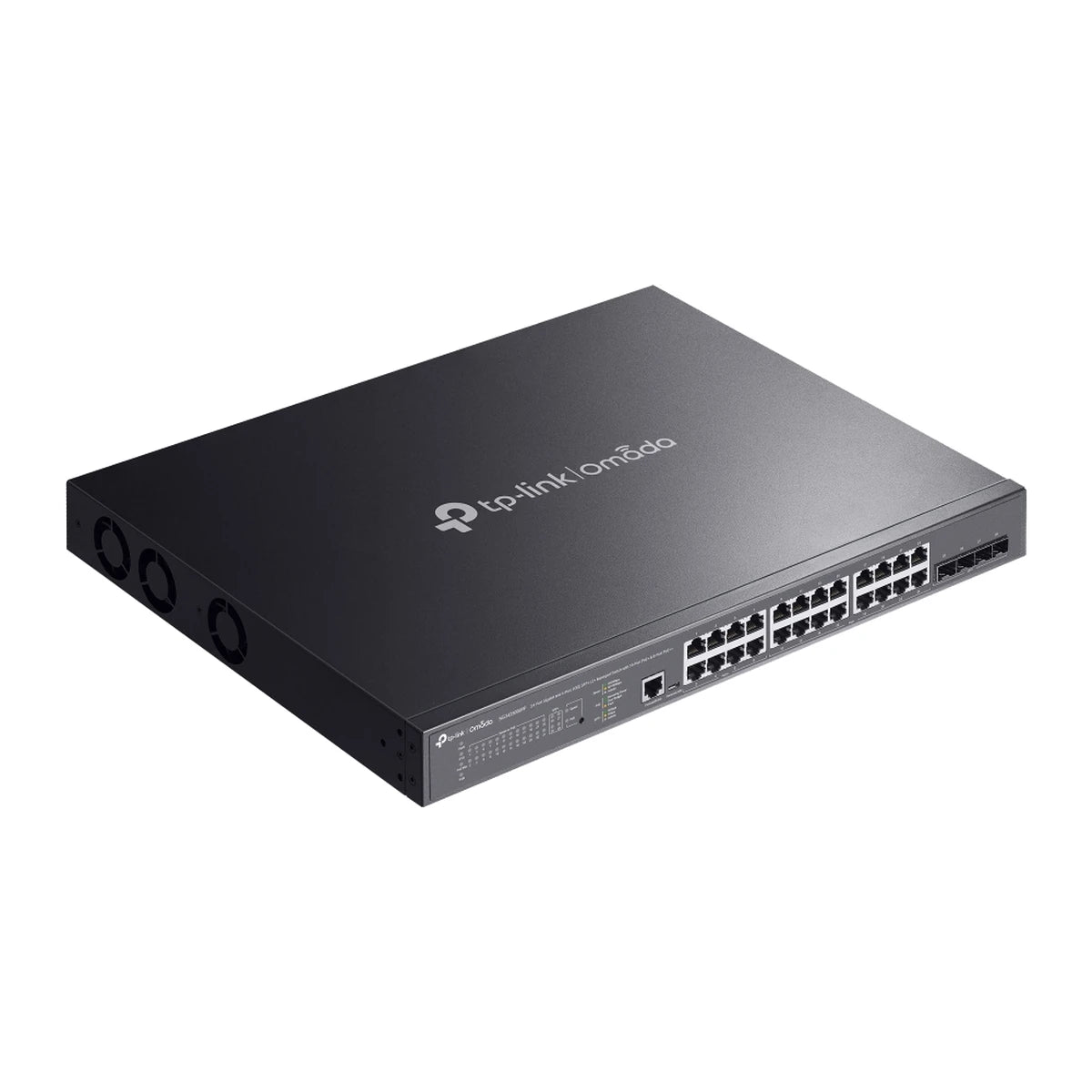 SG3428XMPP switch, schuin voorkant