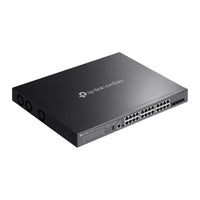 SG5428XMPP switch, schuin zijaanzicht