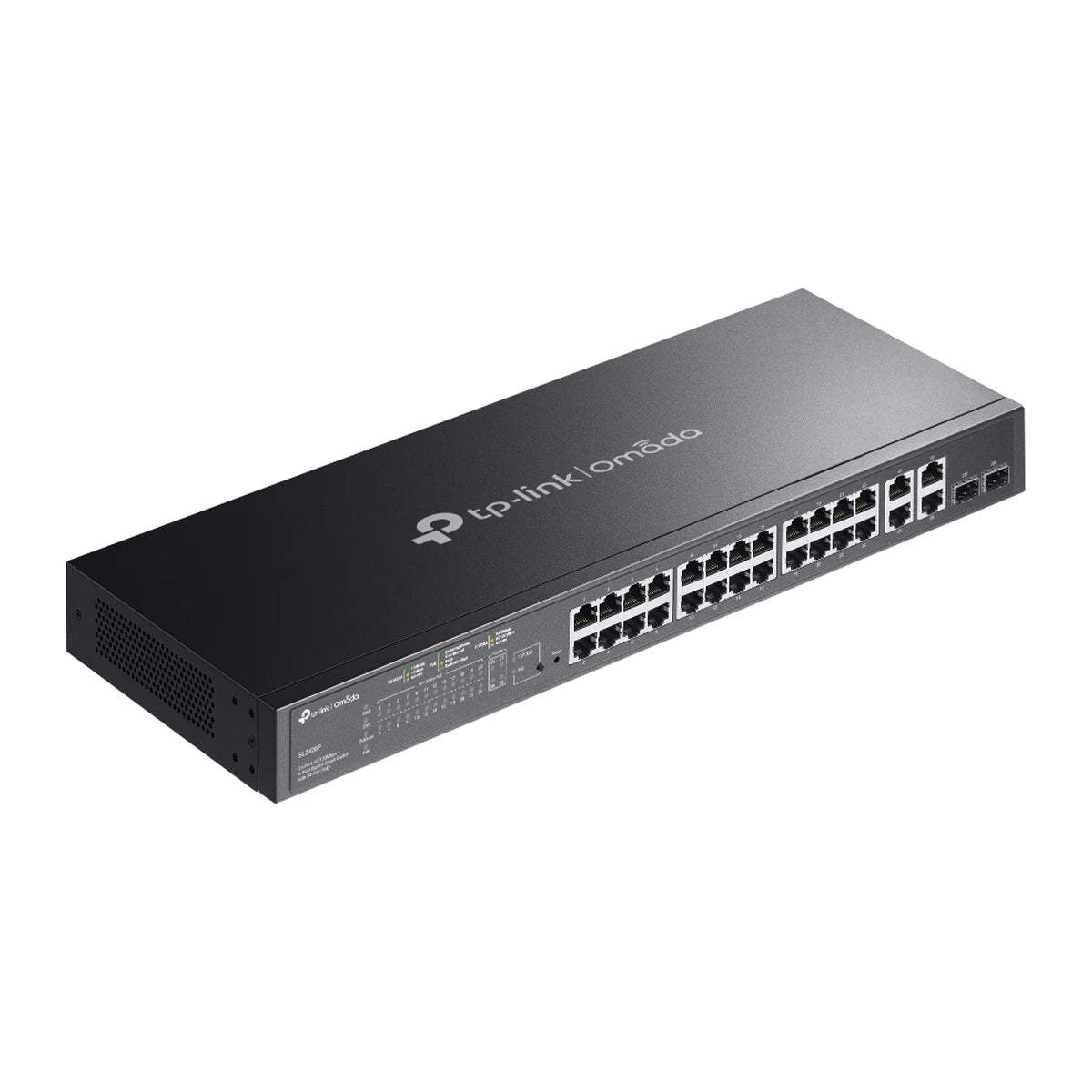 SL2428P switch, schuin zijaanzicht