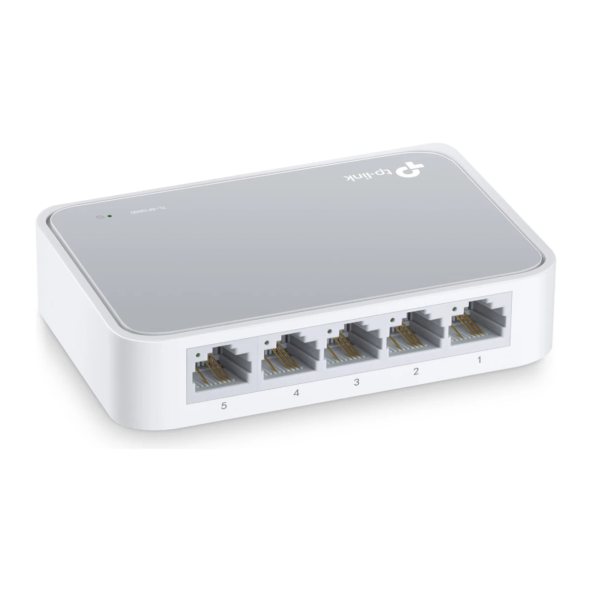 TL-SF1005D 5-poorts desktop switch, schuin voorkant