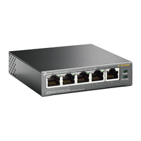 TL-SF1005P PoE-switch, schuin voorkant