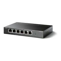 TL-SF1006P PoE+ switch, schuin voorkant