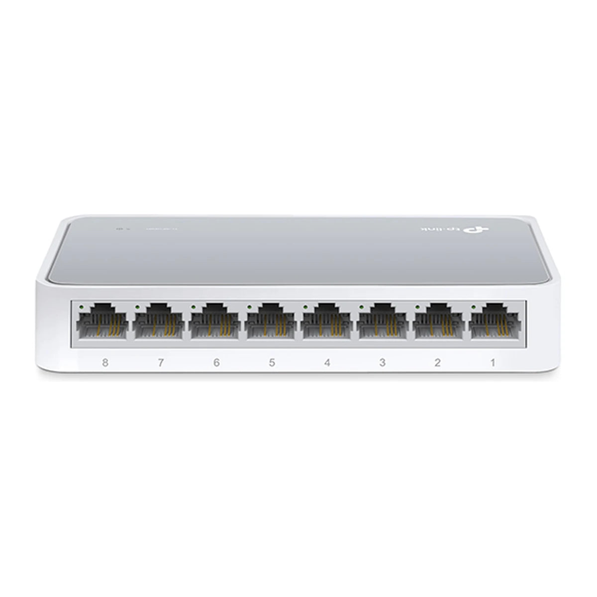 TL-SF1008D switch, achterkant met poorten