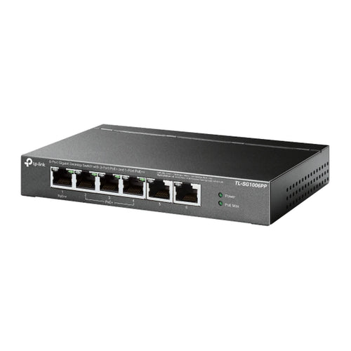 TL-SG1006PP 6-Poorts Gigabit Desktop Switch met 3 PoE+ en 1 PoE++ poort