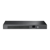 TL-SG1016 rackswitch, achterkant met netaansluiting