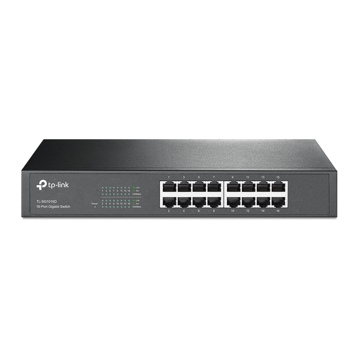 TL-SG1016D desktop switch, voorkant