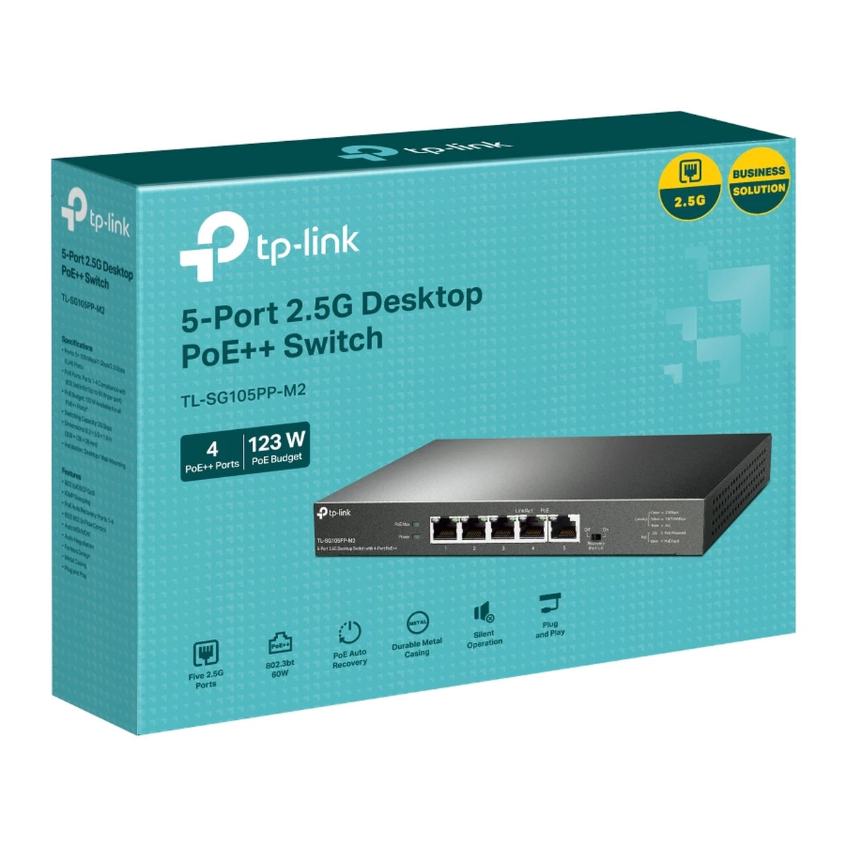 TL-SG105PP-M2 5-poorts 2.5G PoE++ switch, afbeelding 4
