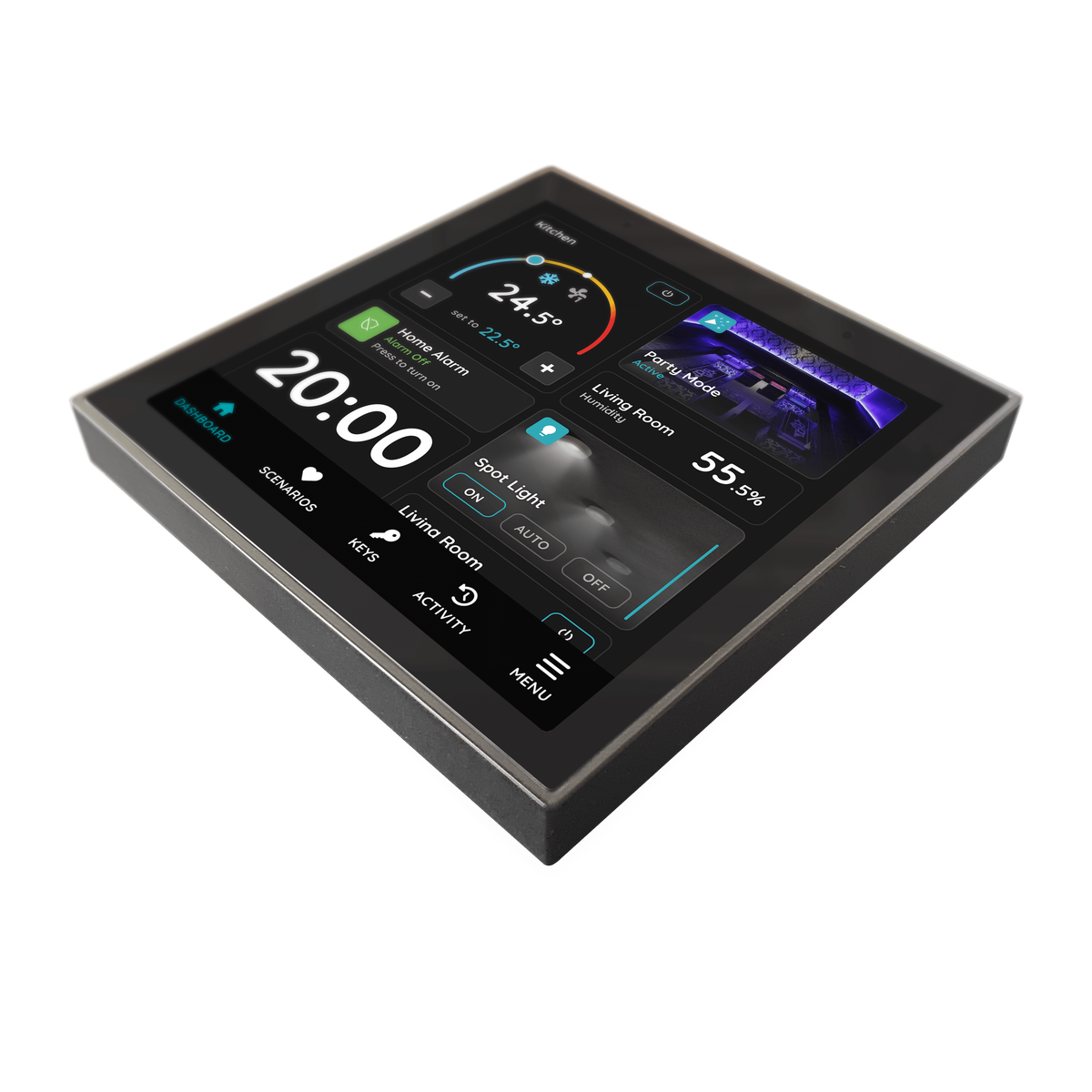 Room Control display Rio 4 inch perspectief