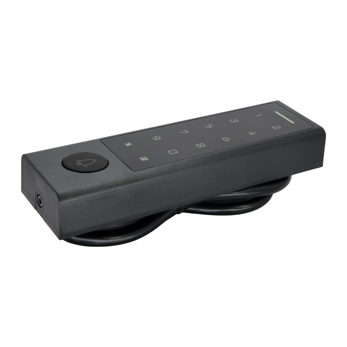 PIERRE Pro RFID-lezer met toetsenbord en bel zijaanzicht