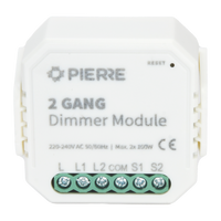 PIERRE Wave dimmermodule 2-kanaals zonder N detail