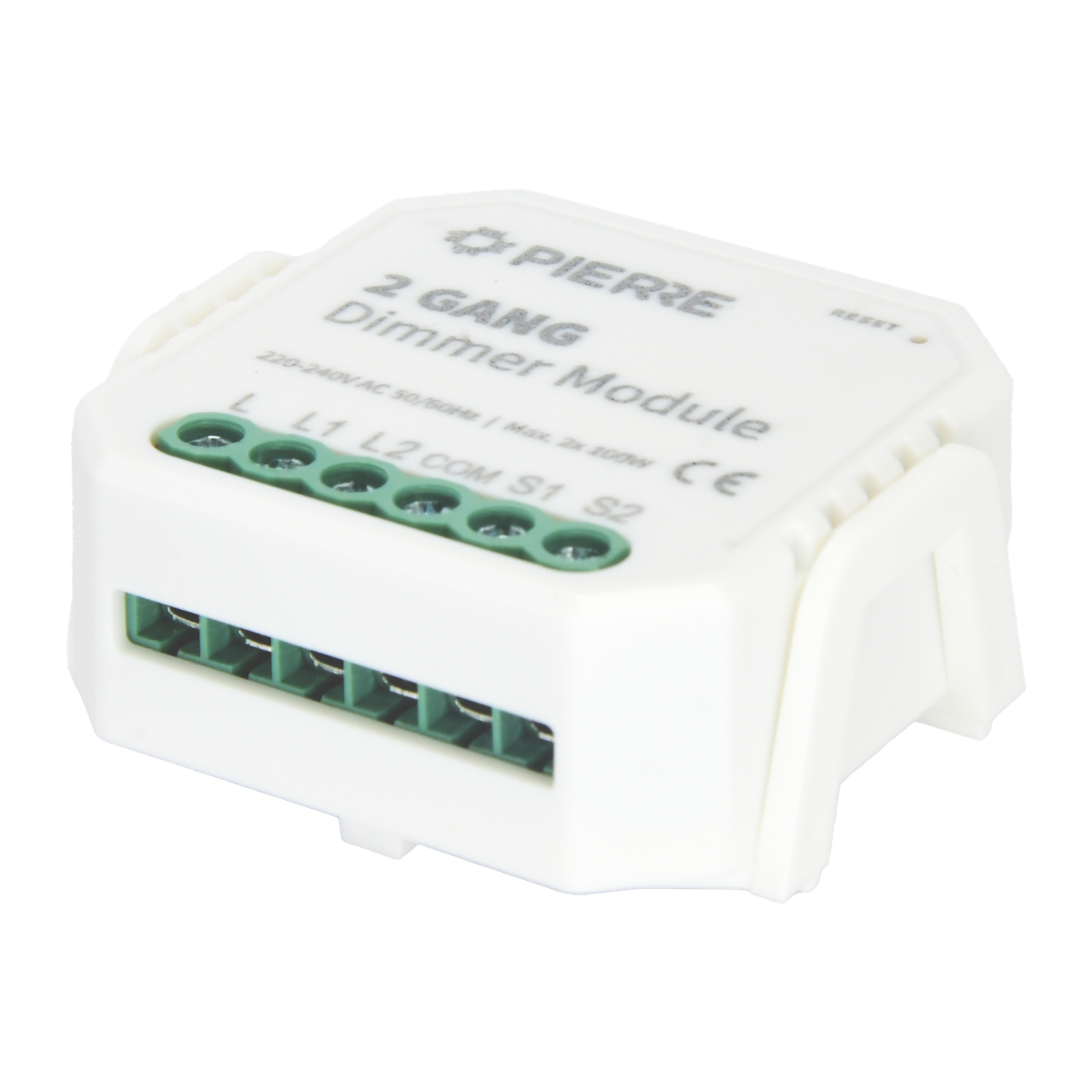 PIERRE Wave dimmermodule 2-kanaals zonder N zijaanzicht