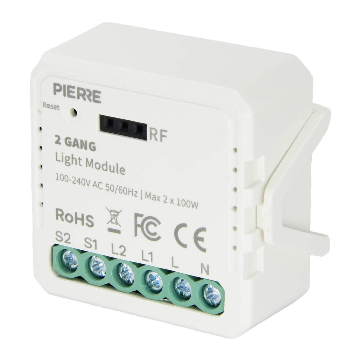 PIERRE Wave lichtmodule 2-kanaals L+N voorkant