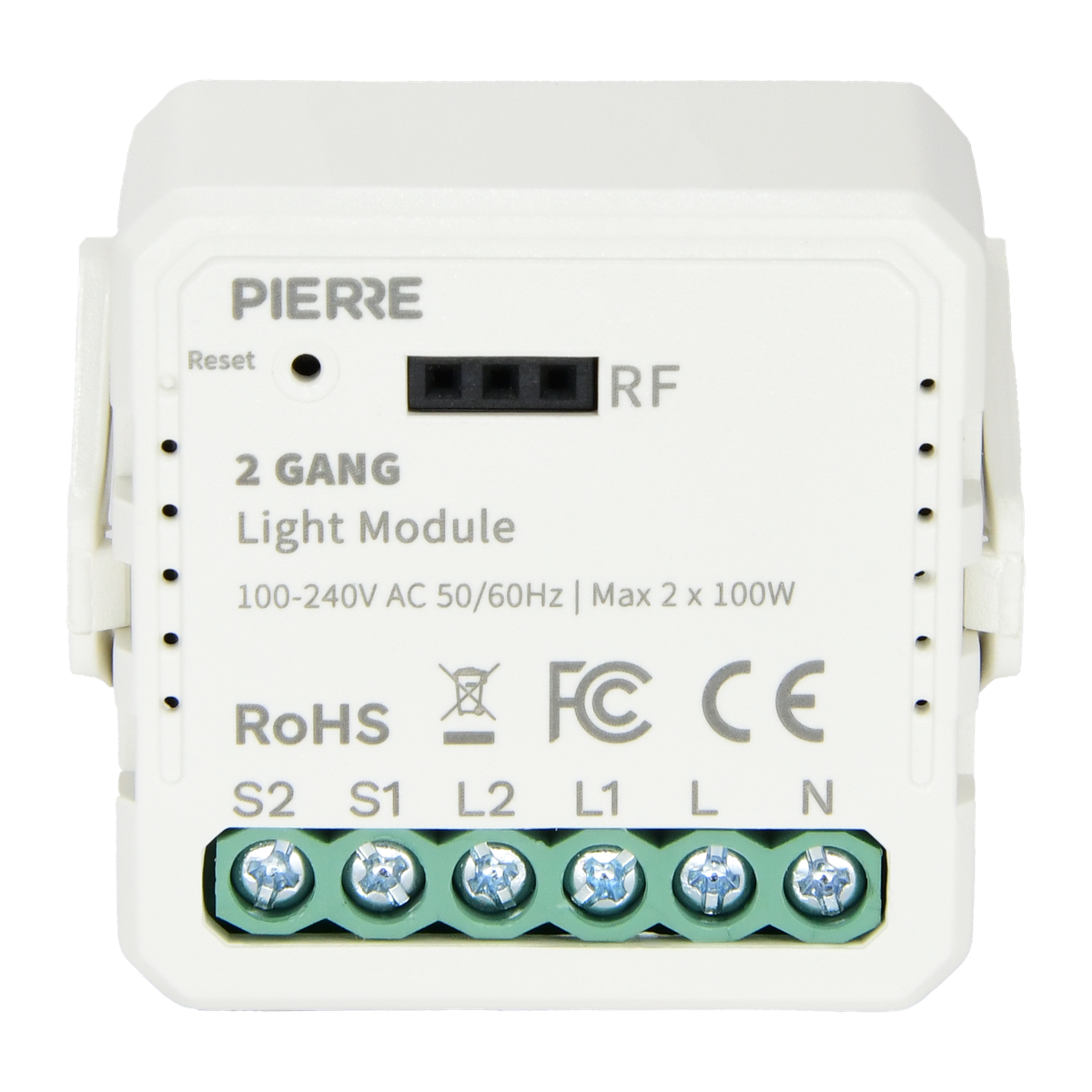PIERRE Wave lichtmodule 2-kanaals L+N detail
