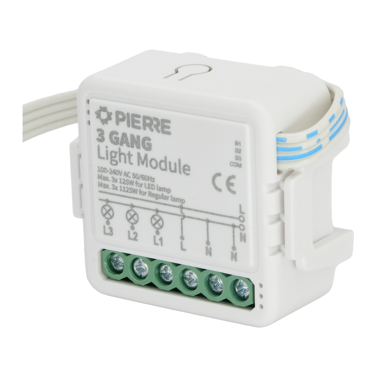 PIERRE Wave lichtmodule 3-kanaals L+N voorkant