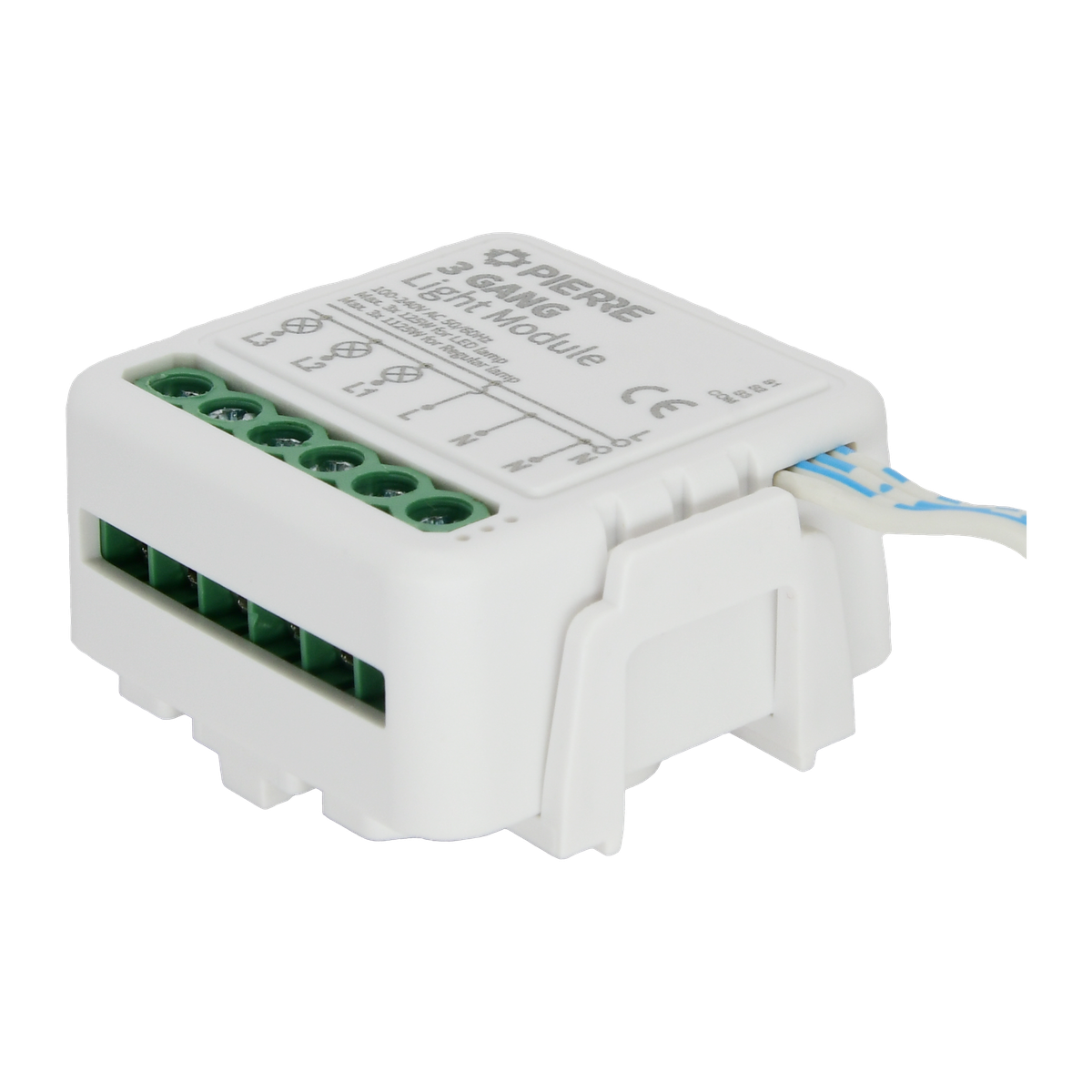 PIERRE Wave lichtmodule 3-kanaals L+N zijaanzicht
