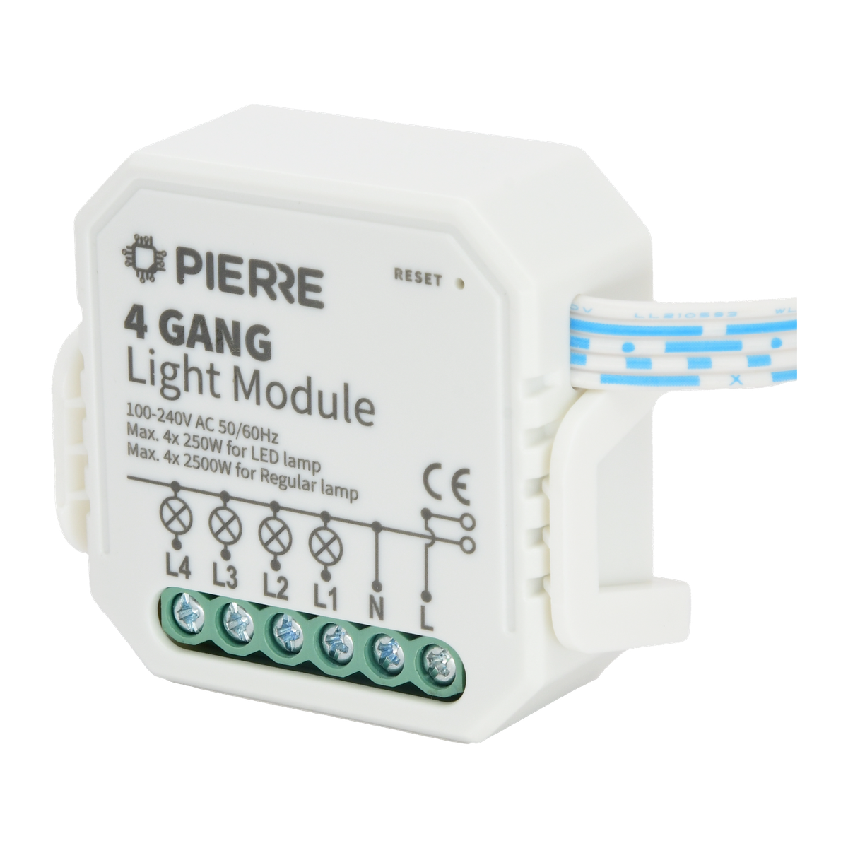 PIERRE Wave lichtmodule 4-kanaals L+N voorkant