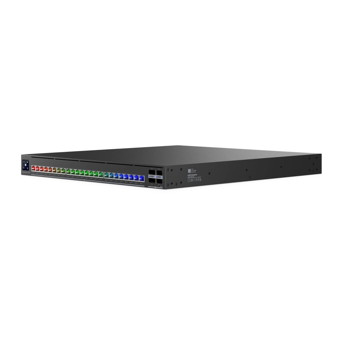 Switch met verlichte poorten van opzij
