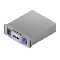 UniFi 3U Bezel op een 3U-rackapparaat