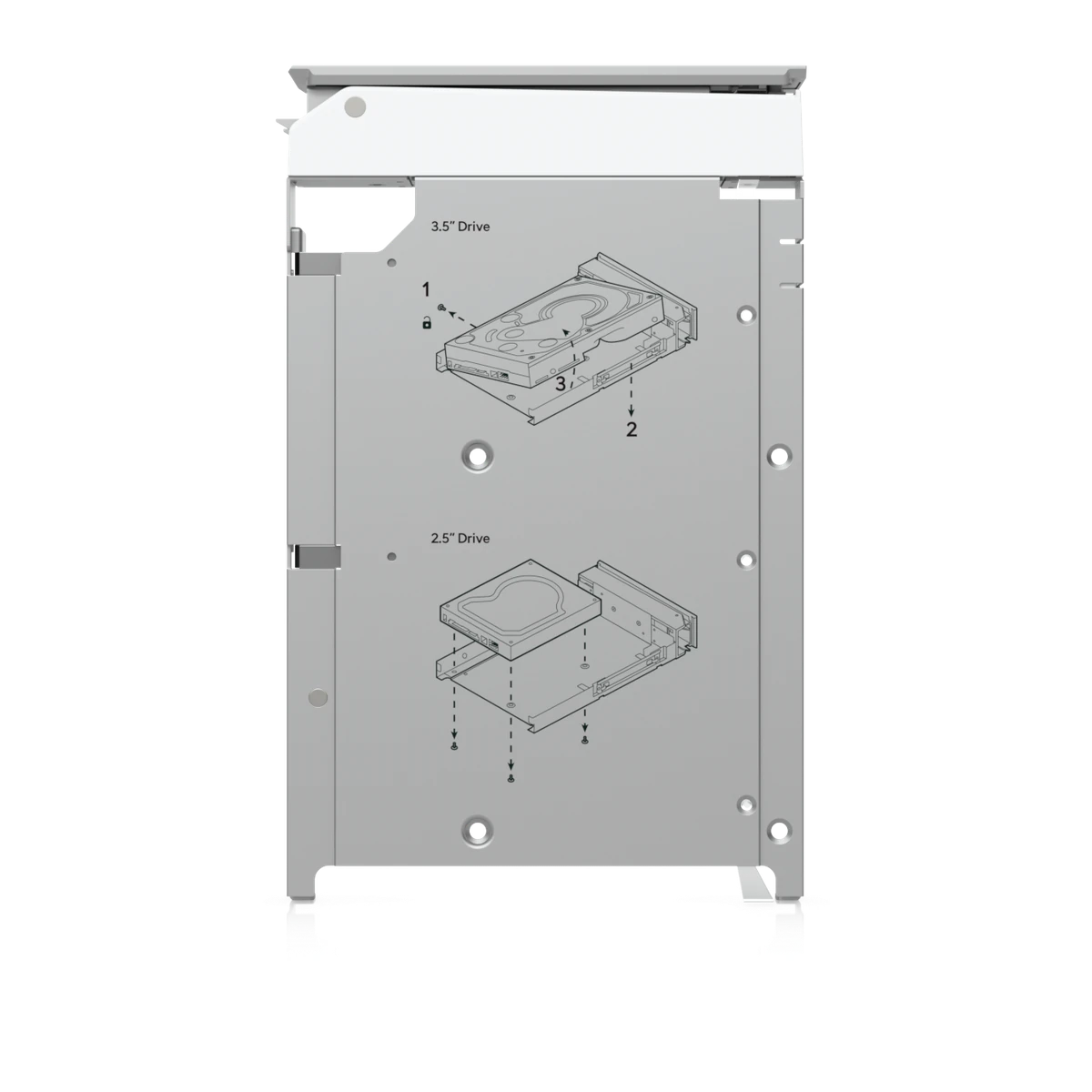 HDD Tray met schijfposities