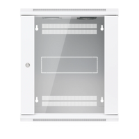 12U Rack Cabinet 450 mm Glass Door - voorzijde