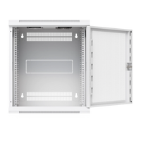12U Rack Cabinet 450 mm Perforated Door - met geopende deur