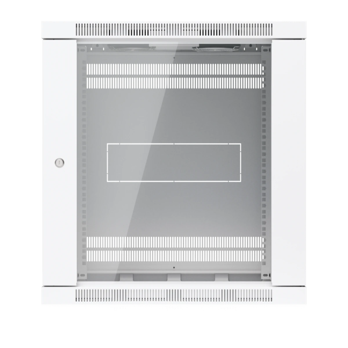 12U Rack Cabinet 600 mm Glass Door - voorzijde
