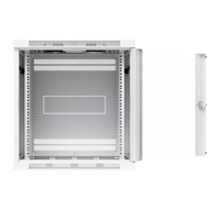 12U Rack Cabinet 600 mm Glass Door - met geopende deur