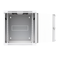 12U Rack Cabinet Swing Glass Door - met geopende deur