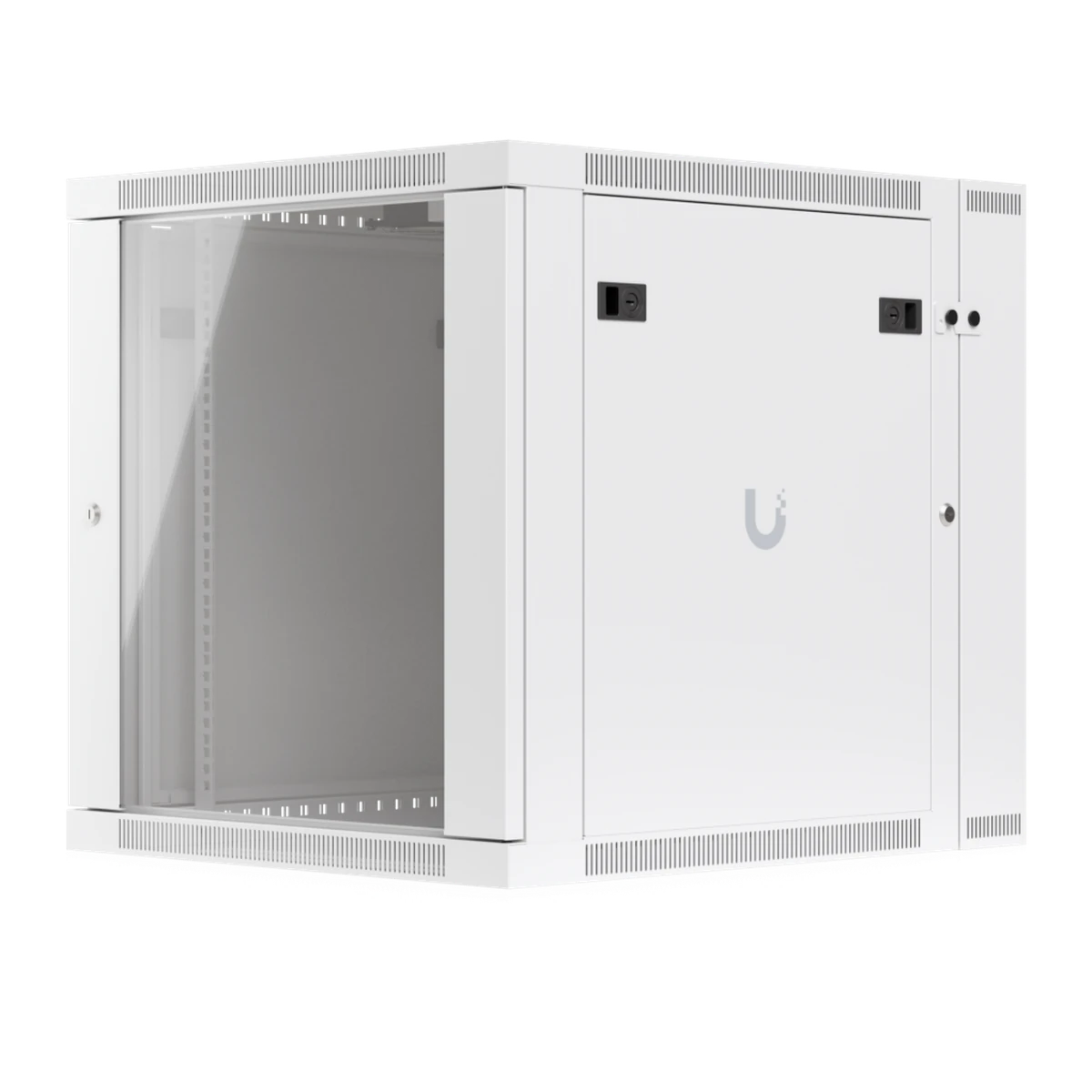 12U Rack Cabinet Swing Glass Door - zijaanzicht