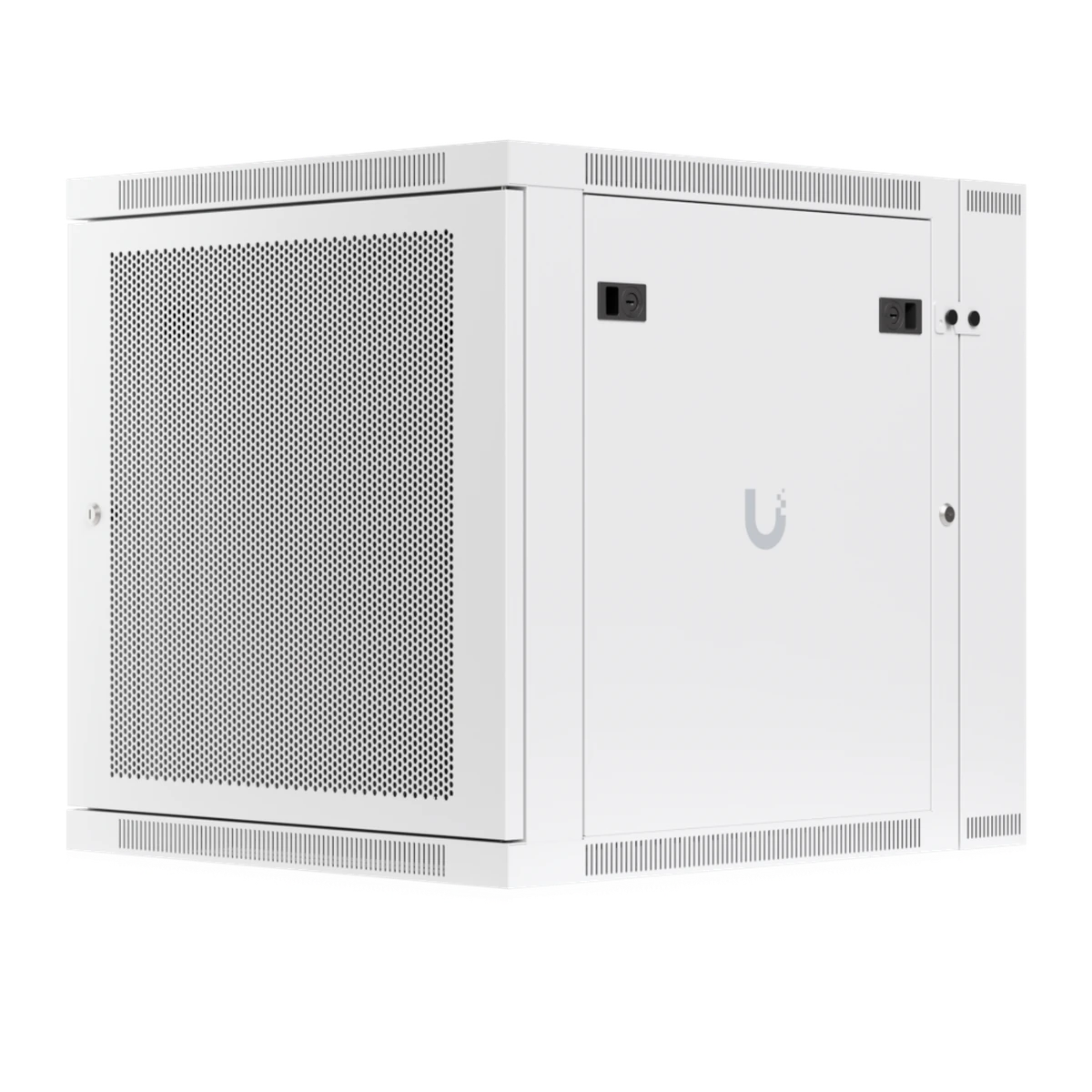 12U Rack Cabinet Swing Perforated Door - zijaanzicht